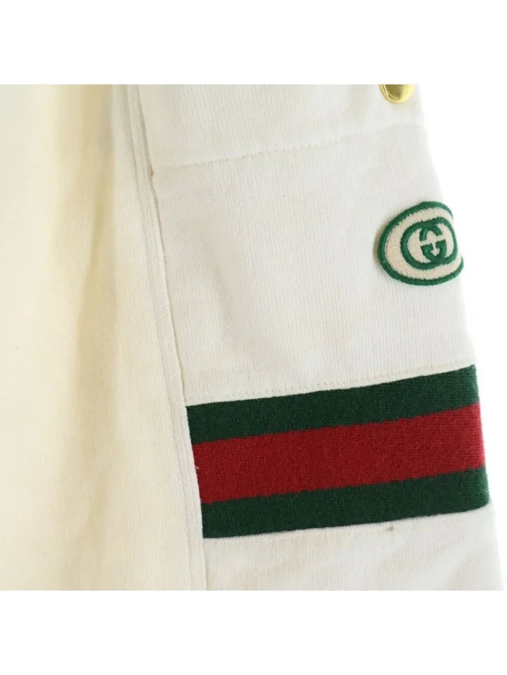 Gucci Sherry Line Logo Patch Jogger Sweatshirt Pants White
